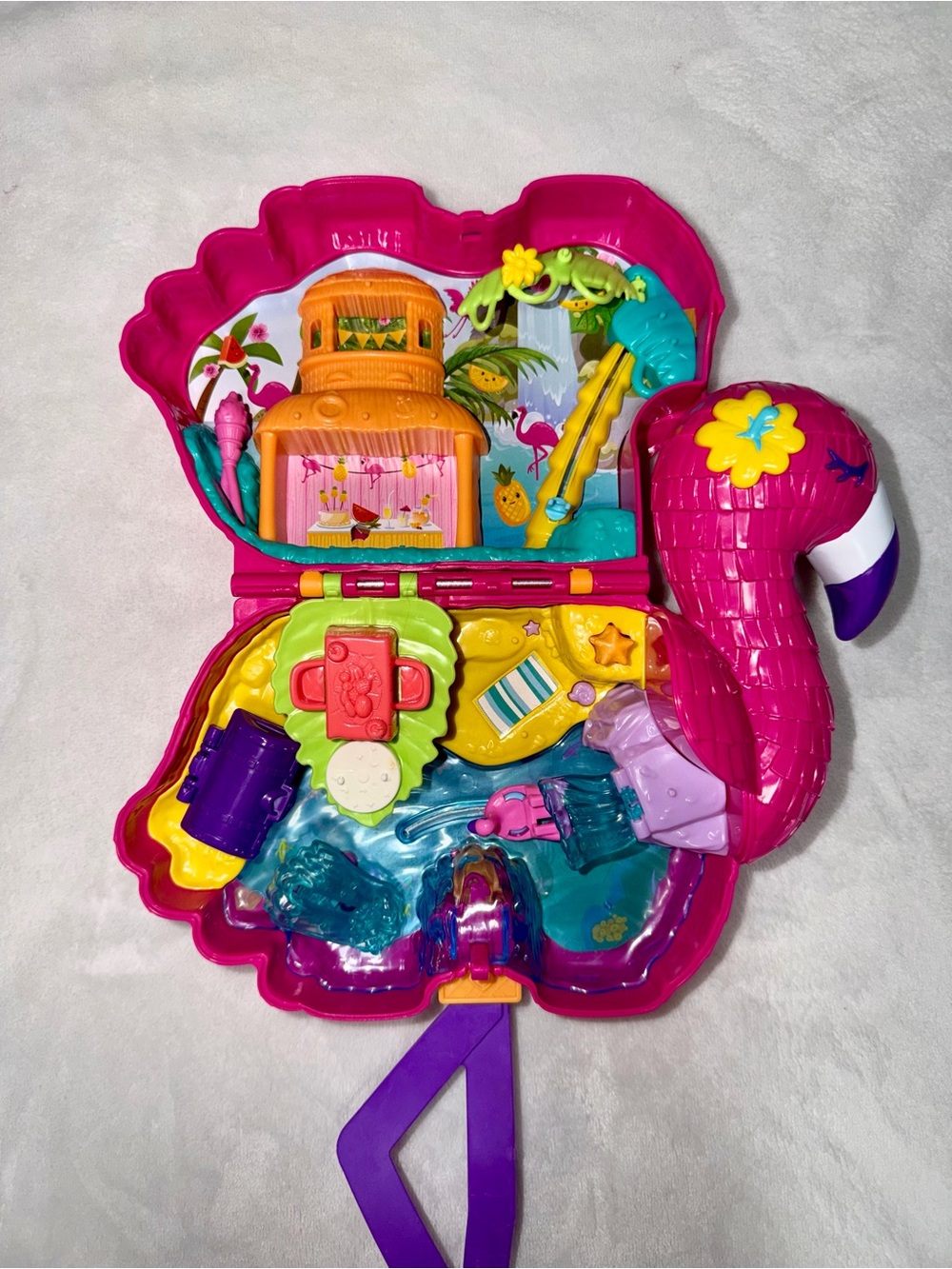 Pink Flamingo Polly Pocket Set